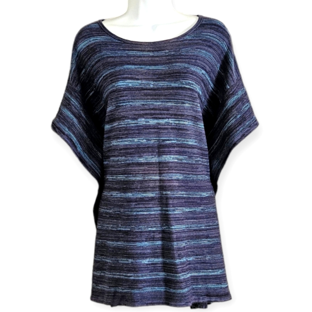 NWOT J Jill blue cotton butterfly sweater blouse top Womens Small Medium